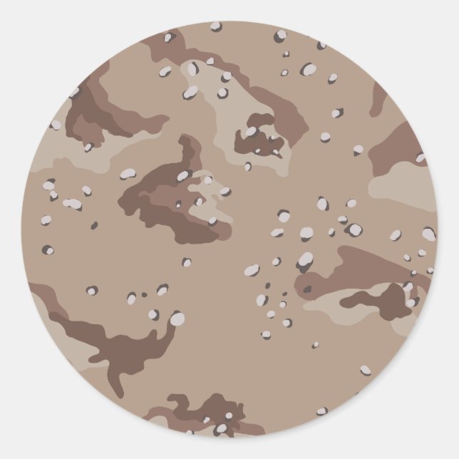 Desert Camouflage Runder Aufkleber (Vorderseite)