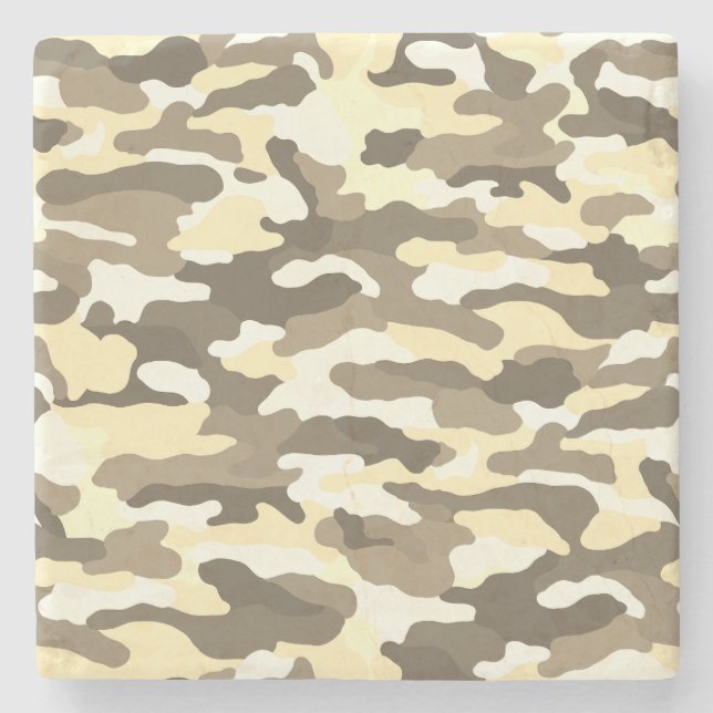 Desert Camouflage Steinuntersetzer (Vorderseite)