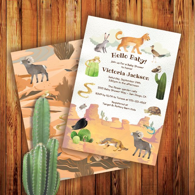 Desert Canyon Animals Baby Shower Einladung (Von Creator hochgeladen)