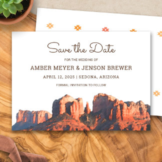 Desert Chic Sedona Save the Date Einladung