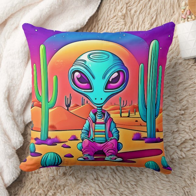 Desert Chillin Alien Art Kissen (Decke)