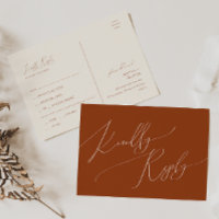 Désert de Whimsical | Carte postale Rust Menu Choi