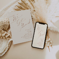 Désert de Whimsical | Faire-part Elopement Beige