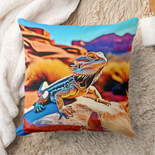 Desert Dragon Lizard Design Kissen