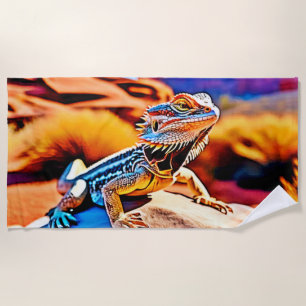 Desert Dragon Lizard Design Strandtuch