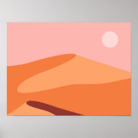 Desert dunes minimalist landscape