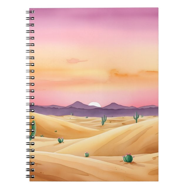 Desert Dunes Twilight Notebook Notizblock (Vorderseite)