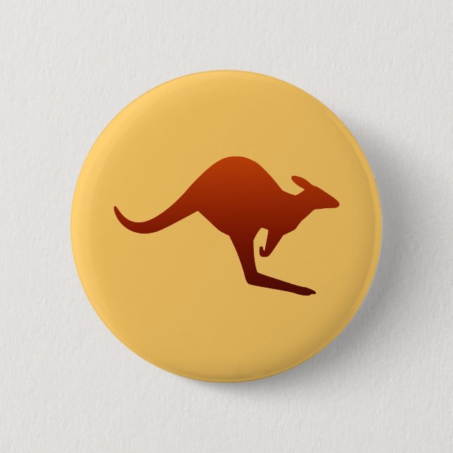 Desert Earth Tone Kangaroo Silhouette Button (Vorderseite)