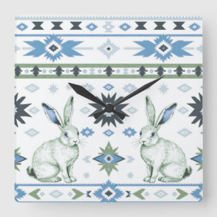 Desert Hares Quadratische Wanduhr