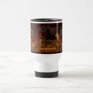 "Desert Heat" australische Aborigine-Tasse Reisebecher