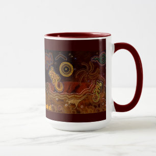 "Desert Heat" australische Aborigine-Tasse Tasse