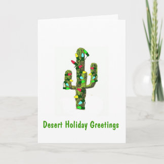 Desert Holiday Greetings Feiertagskarte