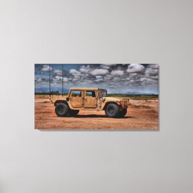 Desert Humvee - Kunstlehre, Leinwand drucksvoll (Vorderseite)