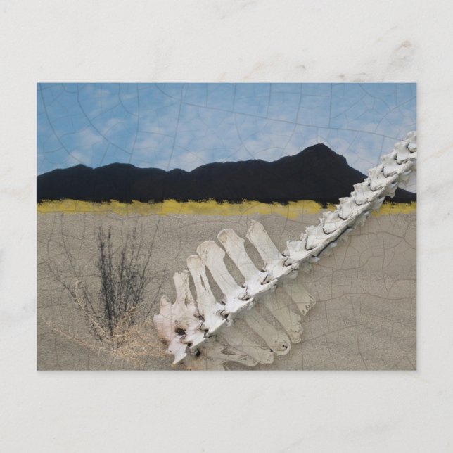 Desert Iconic in der Art von Georgia O'Keeffe. Postkarte (Vorderseite)