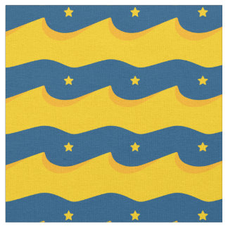 Desert in the night - a blue and yellow pattern stoff