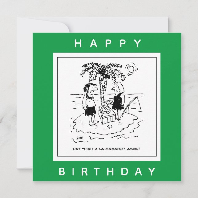 Desert Island Fish & Coconut Menu Dessin (Devant)