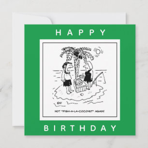 Desert Island Fish & Coconut Menu Dessin