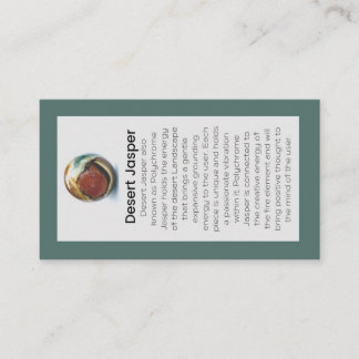 Desert Jasper Crystal Meaning Juwelier Display Visitenkarte