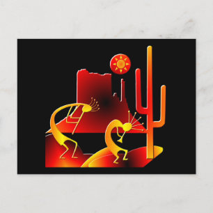 Desert Kokopelli Postkarte