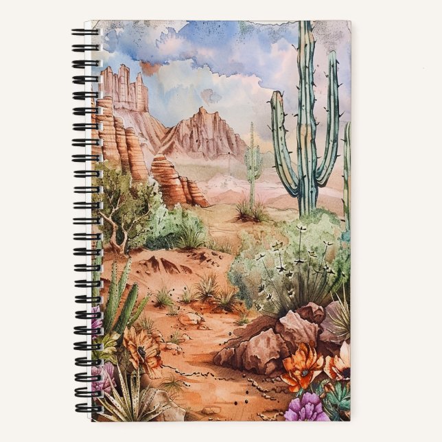 Desert Landscape 5.5" x 8.5" SpiralNotebook Notizbuch (Vorderseite)