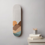 Desert Landscape Skateboard<br><div class="desc">A desert sun and mountains landscape skateboard, boho style. Terracotta, bisque and green.</div>