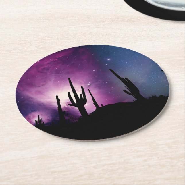 DESERT LIGHTS NEBULA RUNDER PAPPUNTERSETZER (Angewinkelt)