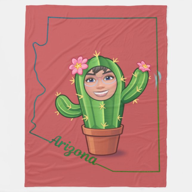 Desert Lotus Fleecedecke (Vorderseite)
