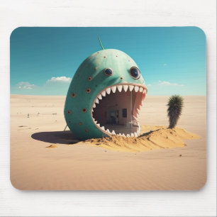 Desert monster house mousepad