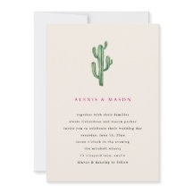 Désert neutre | Faire-part de mariage Cactus