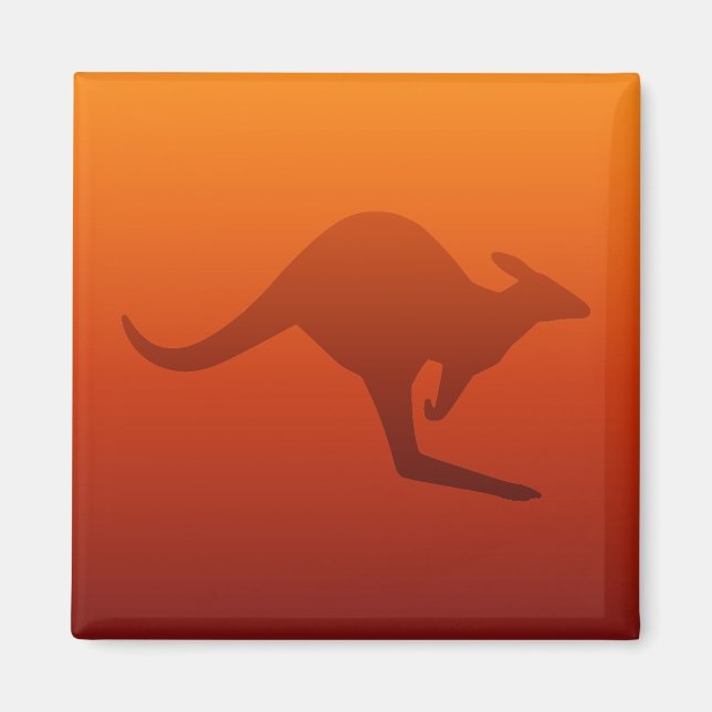 Desert Ombre Brown Kangaroo Magnet (Vorne)