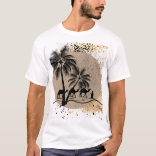 Désert Palmiers et Chameaux T-Shirt