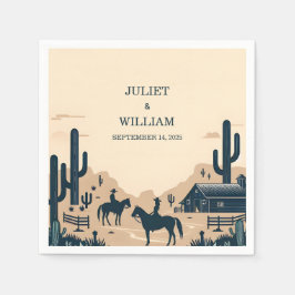 Desert Rodeo Retro Pferd Rustikale Western Hochzei Serviette