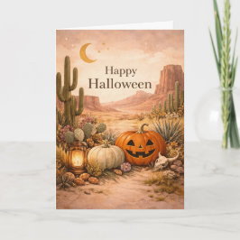 Desert Sage Cactus Halloween Karte