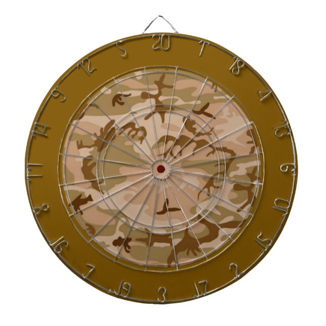 Desert Sand Camouflage Dart Board Dartscheibe (vorne)