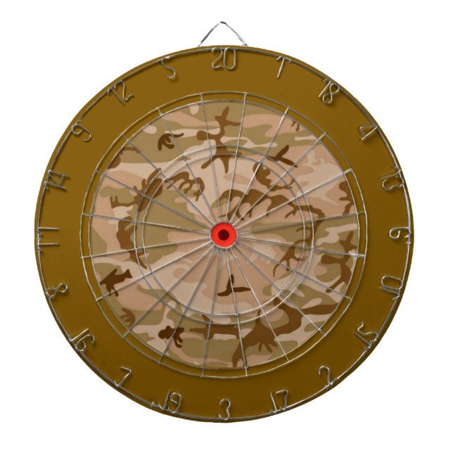 Desert Sand Camouflage Dart Board Dartscheibe (vorne)