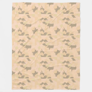 Desert Sand Camouflage Fleecedecke