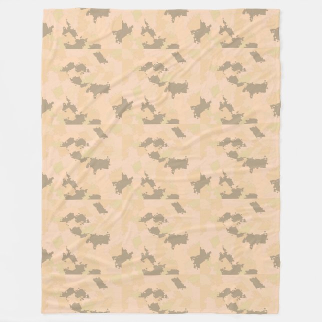 Desert Sand Camouflage Fleecedecke (Vorderseite)