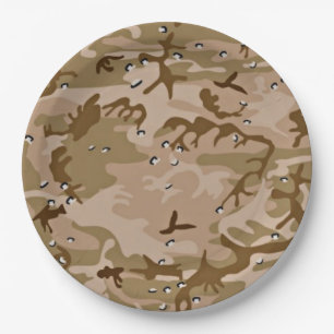 Desert Sand Camouflage Papierplatte Pappteller