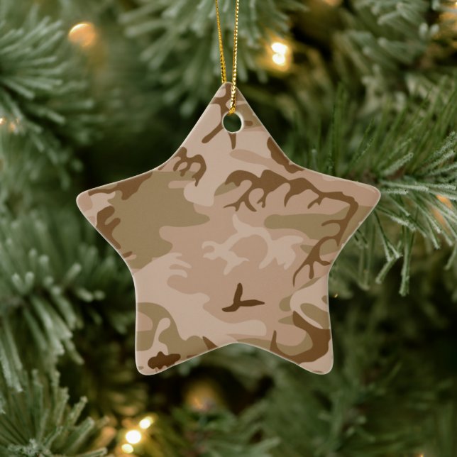Desert Sand Camouflage Star Ornament (Baum)