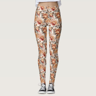 Desert Sand Floral Leggings