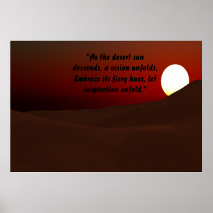 Desert Sand Sun motivierend Poster