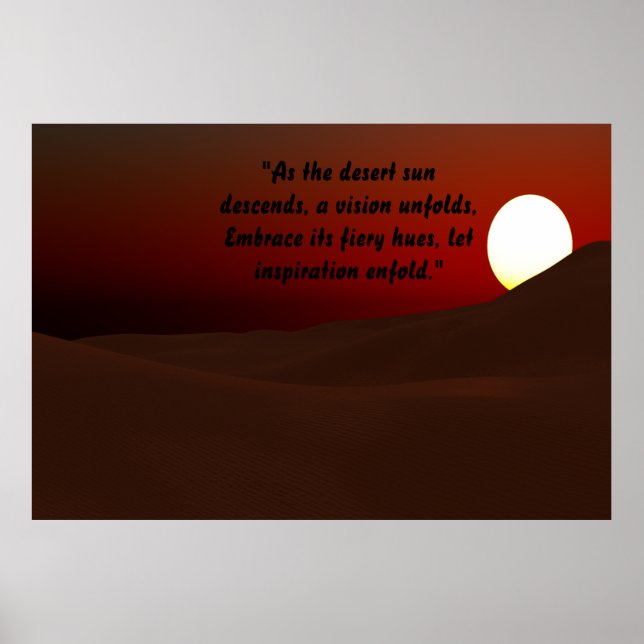 Desert Sand Sun motivierend Poster (Vorne)
