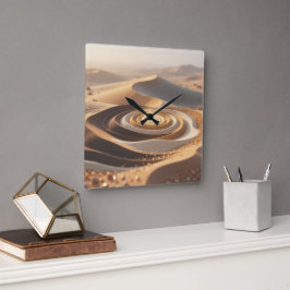Desert Sands Wall Clock Quadratische Wanduhr