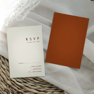 Désert simple Carte RSVP en terre cuite