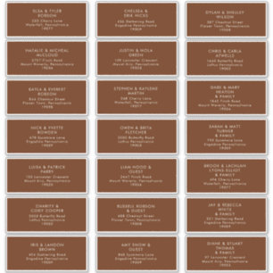 Désert simple Étiquettes de adresse de cannelle