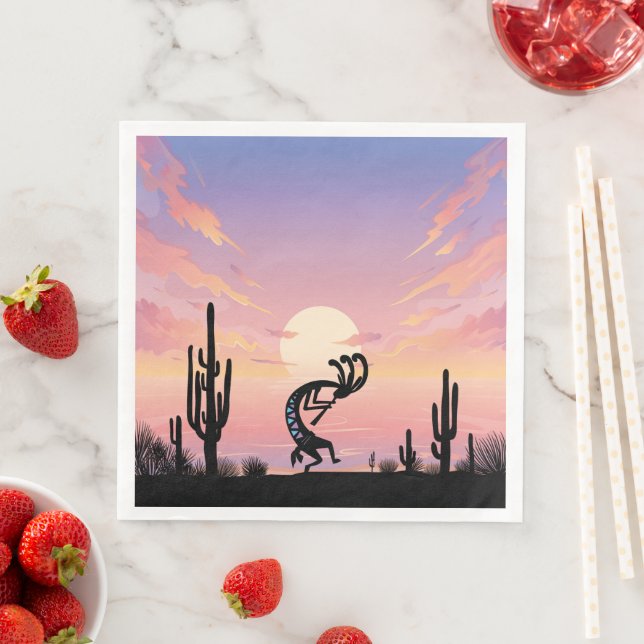 Desert Southwestern Kokopelli Serviette (Beispiel)