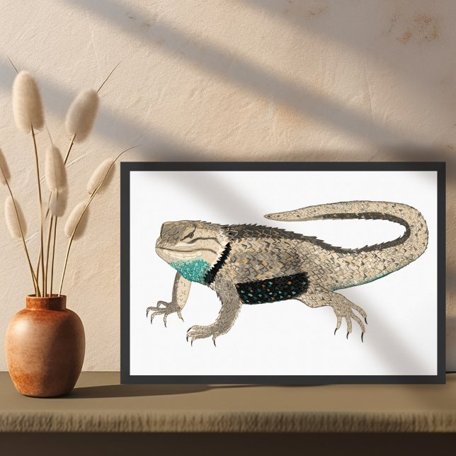 Desert Spiny Lizard Art Reptile Animal Nature Poster (Desert Spiny Lizard Art Reptile Animal Nature Poster Wall Art
)