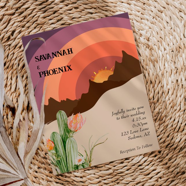 Desert Sunset Destination Wedding Invitation (Créateur téléchargé)