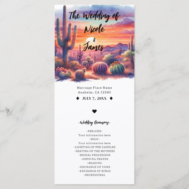 Desert Sunset Glissant Aquarelle Programme Sud-Oue (Devant)