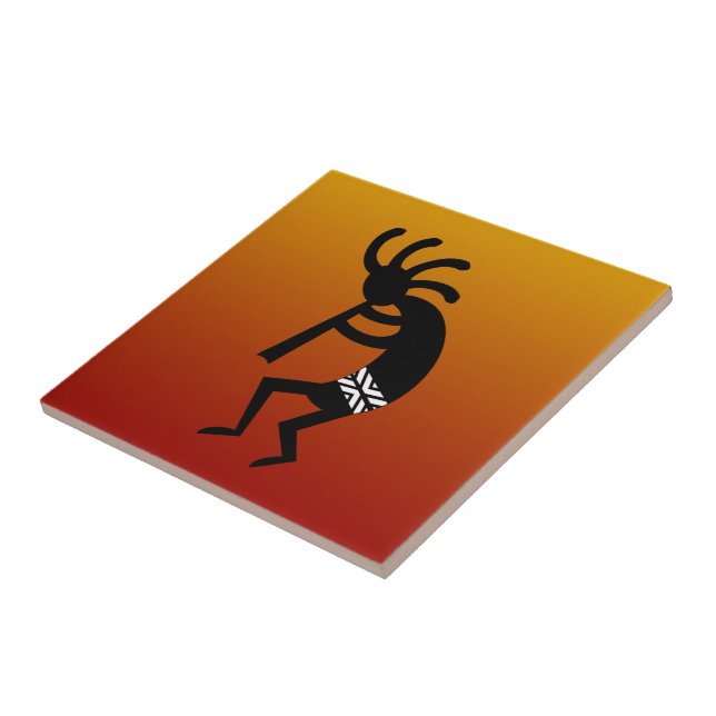 Desert Sunset Sud-Ouest Kokopelli Carreaux en céra (Côté)